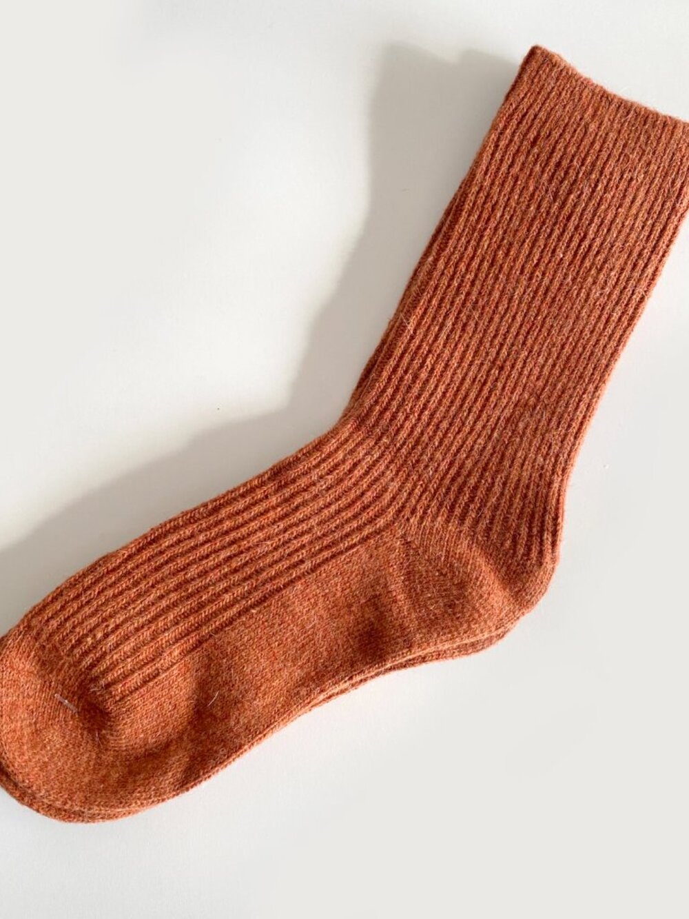 NWT Irish 100% Natural Undyed Wool Crew Socks Rust NWT High Quality - Picture 4 of 5